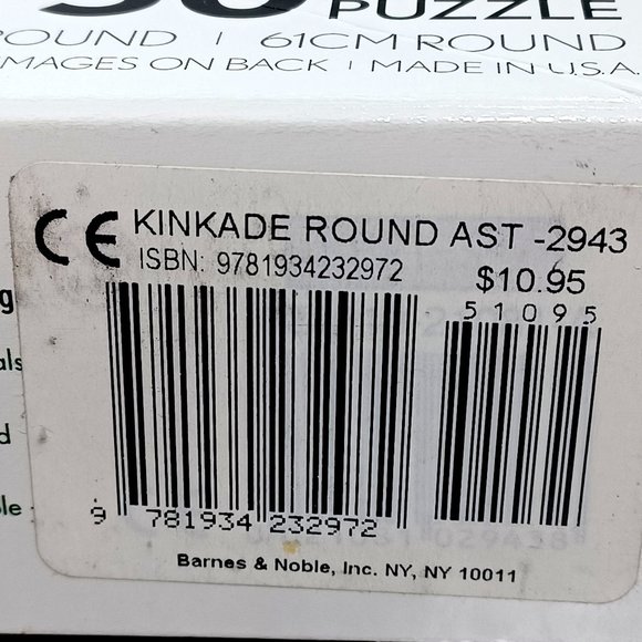 Thomas Kinkade Seaside Hideaway Painting  Art 24" Round 750 Pc Puzzle - Picture 7 of 9